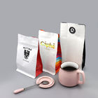 Flat Bottom Tea Coffee Packaging Bag Compostable Coffee Bags With Valve And Zipper